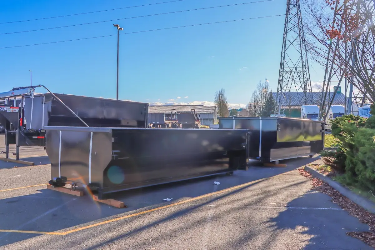 Roll-off dumpster ready for waste disposal at job site for Estate Cleanout Dumpster Rental in Groveport